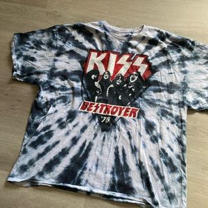 KISS 'Destroyer 76' Tie Dye T-Shirt | XL